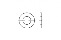 ISO 7089 Stahl 20 (21 x 37 x 3 ) 300 HV, galv. verzinkt gal Zn VE=S