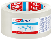 tesa® Balicí páska BASIC, základní, transparentní 66mx50mm