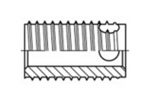 ENSAT - vložka závitová do kovu, vrtací, M 5 x 10 - žlutý zinek - typ 308