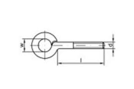 ART 88136 Gewindeösen Stahl Typ 48 M 4 x 15 galv. verzinkt gal Zn VE=S