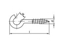 ART 88141 geb. Schr.haken Stahl Typ 11K 25 mm Kunststoff, weiß VE=S